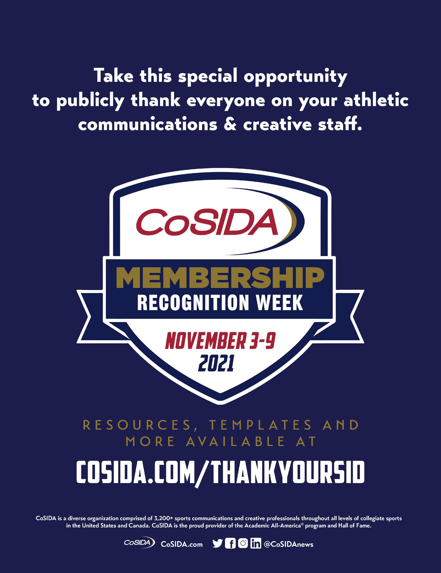 CoSIDA Recognition Week Poster